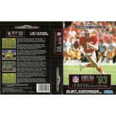 NFL Sports Talk Football '93 Starring Joe Montana Game Box Cover
